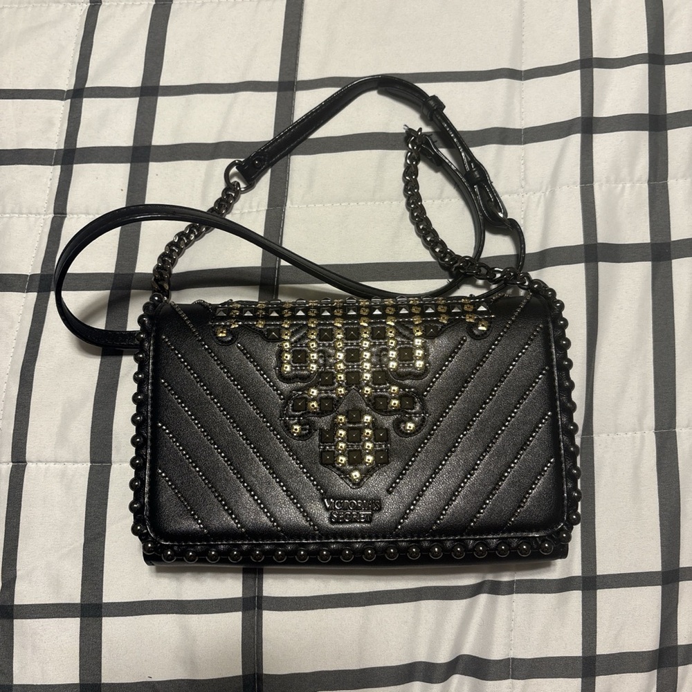 Black Studded Crossbody Bag